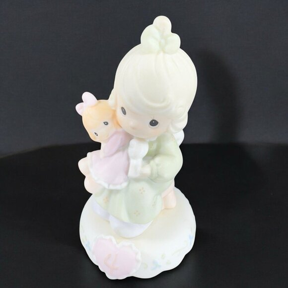 Precious Moments Other - 1994 Precious Moments Growing In Grace Girl With Doll Age 4 Enesco Ceramic VTG